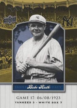 2008 Upper Deck Yankee Stadium Legacy #17 Babe Ruth Front