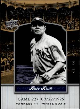 2008 Upper Deck Yankee Stadium Legacy #227 Babe Ruth Front