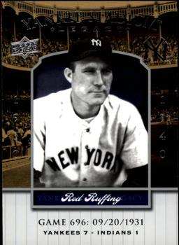2008 Upper Deck Yankee Stadium Legacy #696 Red Ruffing Front