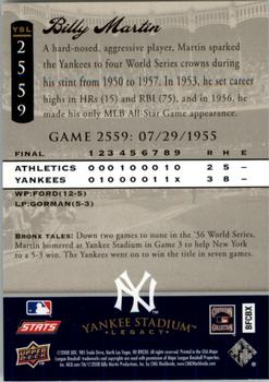 2008 Upper Deck Yankee Stadium Legacy #2559 Billy Martin Back