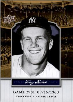 2008 Upper Deck Yankee Stadium Legacy #2981 Tony Kubek Front