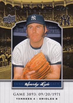 2008 Upper Deck Yankee Stadium Legacy #3893 Sparky Lyle Front