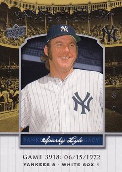 2008 Upper Deck Yankee Stadium Legacy #3918 Sparky Lyle Front
