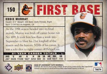 2008 SP Legendary Cuts #150 Eddie Murray Back