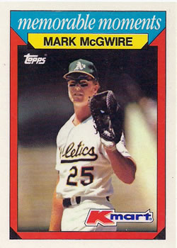 1988 Topps Kmart Memorable Moments #16 Mark McGwire Front