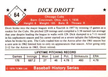 1979 TCMA The 1950’s #64 Dick Drott Back