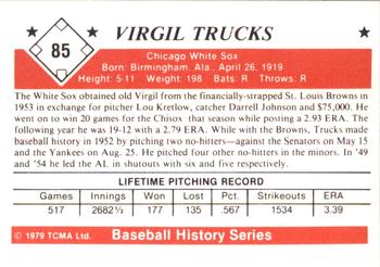 1979 TCMA The 1950’s #85 Virgil Trucks Back
