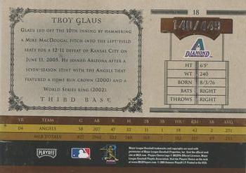 2005 Playoff Prime Cuts #18 Troy Glaus Back