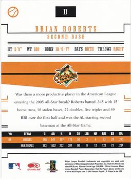 2005 Donruss Prime Patches #11 Brian Roberts Back