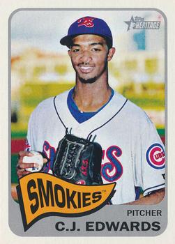2014 Topps Heritage Minor League #190a C.J. Edwards Front