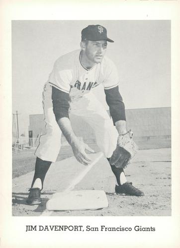 1964 Jay Publishing San Francisco Giants Set B #NNO Jim Davenport Front