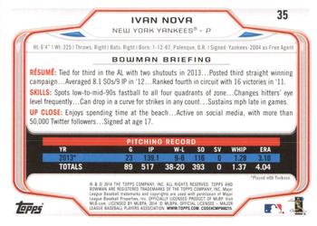 2014 Bowman - Hometown #35 Ivan Nova Back