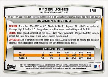 2014 Bowman - Prospects Hometown #BP53 Ryder Jones Back