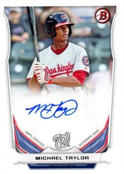 2014 Bowman - Prospect Autographs #PA-MT Michael Taylor Front