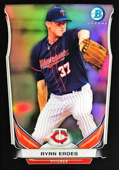 2014 Bowman - Chrome Prospects Black Refractors #BCP8 Ryan Eades Front