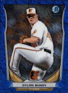 2014 Bowman - Chrome Bowman Scout Top 5 Mini Blue Refractors #BM-BO1 Dylan Bundy Front