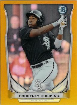 2014 Bowman - Chrome Bowman Scout Top 5 Mini Gold Refractors #BM-CWS5 Courtney Hawkins Front