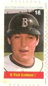 1983 Boston Herald SoxStamps #18 Rich Gedman Front