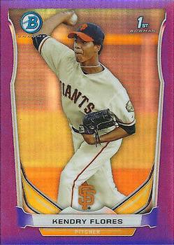 2014 Bowman - Chrome Prospects Purple Refractors #BCP82 Kendry Flores Front