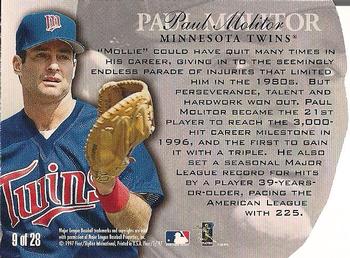 1997 Fleer - Team Leaders #9 Paul Molitor Back