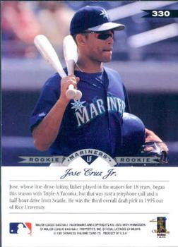 1997 Leaf #330 Jose Cruz Jr. Back