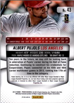 2014 Panini Prizm - Prizms Red White and Blue Pulsar #43 Albert Pujols Back