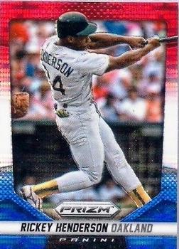 2014 Panini Prizm - Prizms Red White and Blue Pulsar #151 Rickey Henderson Front