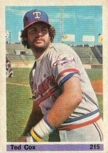 1980-81 Venezuelan Winter League Stickers #215 Ted Cox Front