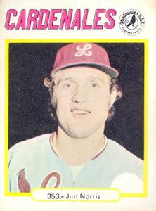 1977-78 Venezuelan Winter League Stickers #353 Jim Norris Front