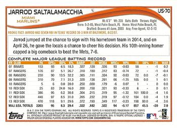 2014 Topps Update #US-70 Jarrod Saltalamacchia Back