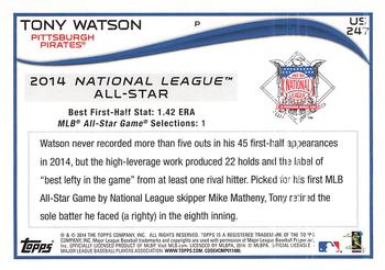 2014 Topps Update #US-247 Tony Watson Back