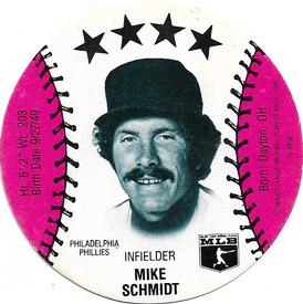 1985 Thom McAn Jox Discs #NNO Mike Schmidt Front