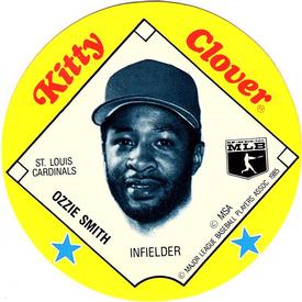 1985 Kitty Clover Discs #NNO Ozzie Smith Front