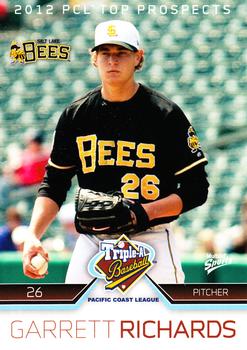 2012 MultiAd Pacific Coast League Top Prospects #30 Garrett Richards Front