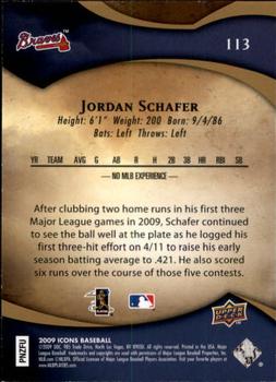 2009 Upper Deck Icons #113 Jordan Schafer Back