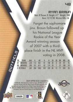 2009 Upper Deck X #48 Ryan Braun Back