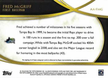 2014 Topps Tier One - Acclaimed Autographs #AA-FMG Fred McGriff Back