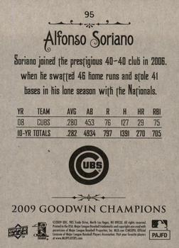 2009 Upper Deck Goodwin Champions #95 Alfonso Soriano Back