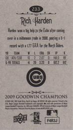 2009 Upper Deck Goodwin Champions - Mini #233 Rich Harden Back