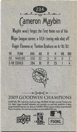 2009 Upper Deck Goodwin Champions - Mini #234 Cameron Maybin Back