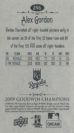 2009 Upper Deck Goodwin Champions - Mini #246 Alex Gordon Back