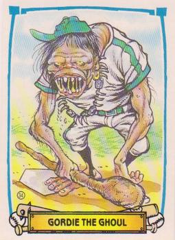 1988 Leaf Baseball's Greatest Grossouts #34 Gordie the Ghoul Front