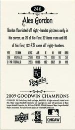 2009 Upper Deck Goodwin Champions - Mini Foil #246 Alex Gordon Back