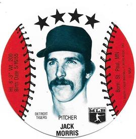 1985 Subway Discs #NNO Jack Morris Front