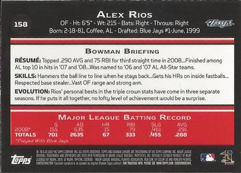 2009 Bowman Chrome #158 Alex Rios Back