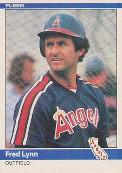 1984 Fleer #525 Fred Lynn Front