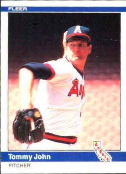 1984 Fleer #522 Tommy John Front