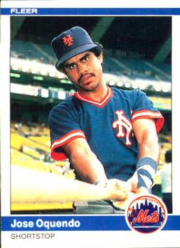 1984 Fleer #592 Jose Oquendo Front