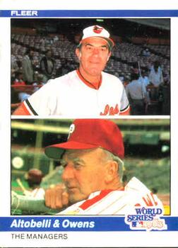 1984 Fleer #643 Joe Altobelli / Paul Owens Front