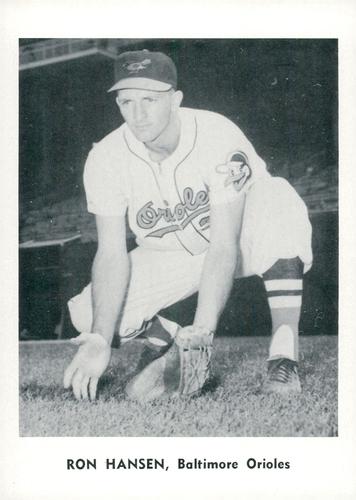 1961 Jay Publishing Baltimore Orioles #NNO Ron Hansen Front